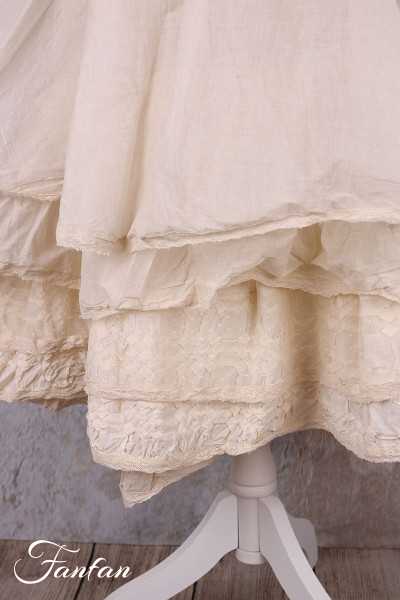 Les Ours Jupon Madou écru organza de coton