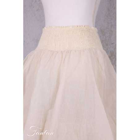 Les Ours Jupon Madou écru organza de coton