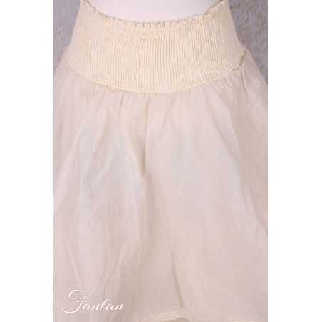 Les Ours Jupon Madeleine écru organza de coton