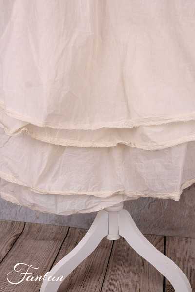 Les Ours Jupon Madeleine écru organza de coton