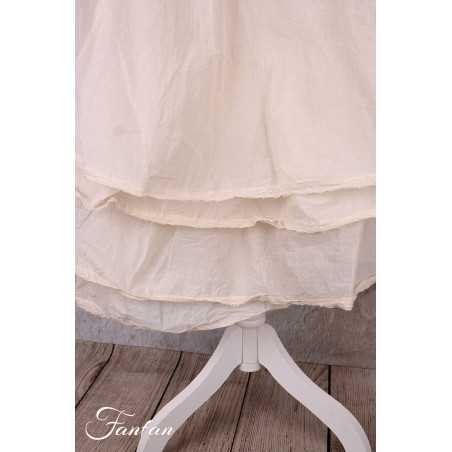 Les Ours Jupon Madeleine écru organza de coton