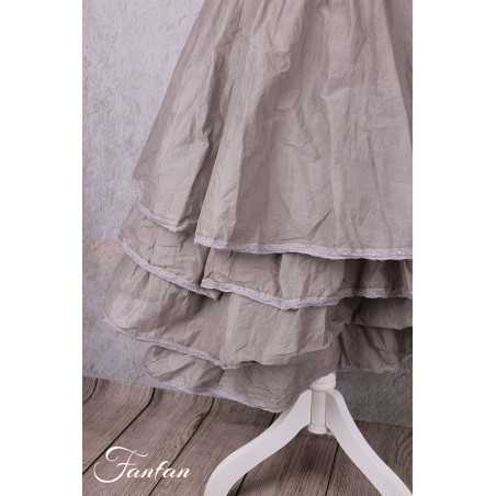 Les Ours Jupon Madeleine perle organza de coton