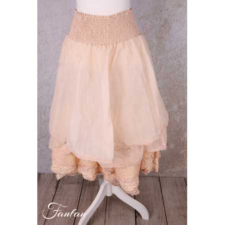 Les Ours Jupon Madou Blush organza de coton