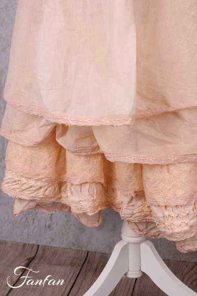 Les Ours Jupon Madou Blush organza de coton
