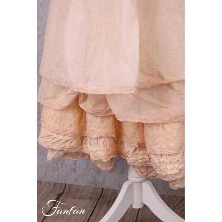 Les Ours Jupon Madou Blush organza de coton