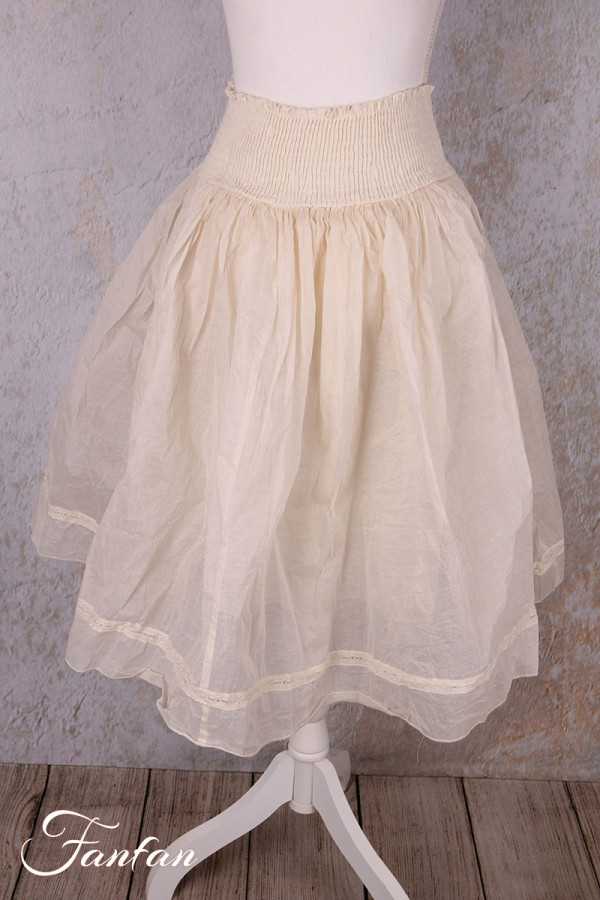 Les Ours Jupe Lou écru organza de coton