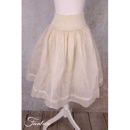 Les Ours Jupe Lou écru organza de coton