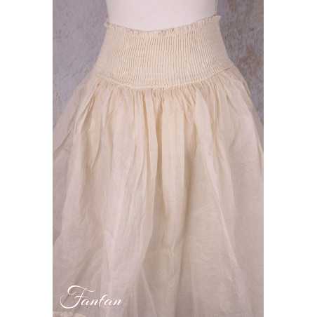 Les Ours Jupe Lou écru organza de coton