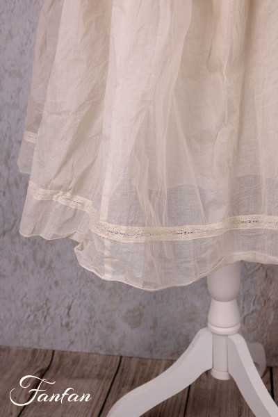 Les Ours Jupe Lou écru organza de coton