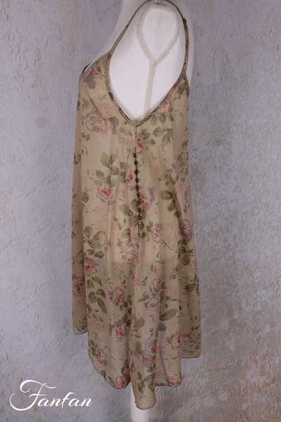 Les Ours Tunique Lea Fleurs verveine voile de coton