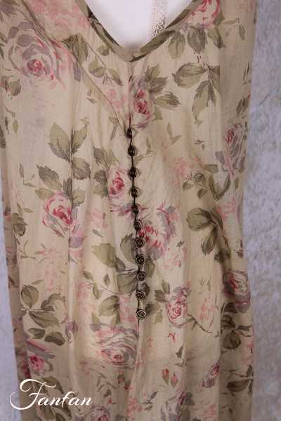 Les Ours Tunique Lea Fleurs verveine voile de coton