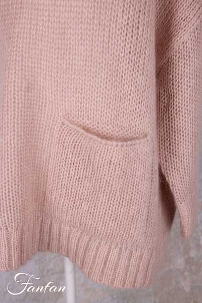 Les Ours Pull Abeliau rose maille