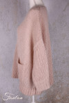 Les Ours Pull Abeliau rose maille