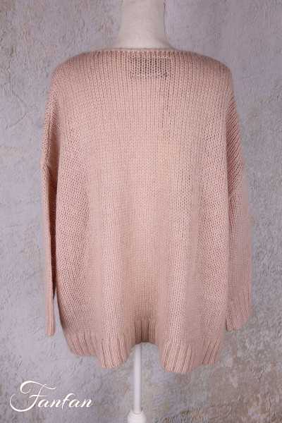 Les Ours Pull Abeliau rose maille