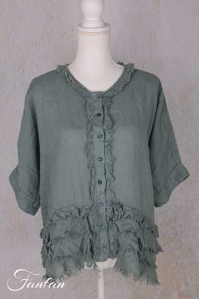 Grizas Blouse 52762-L6 en lin vert