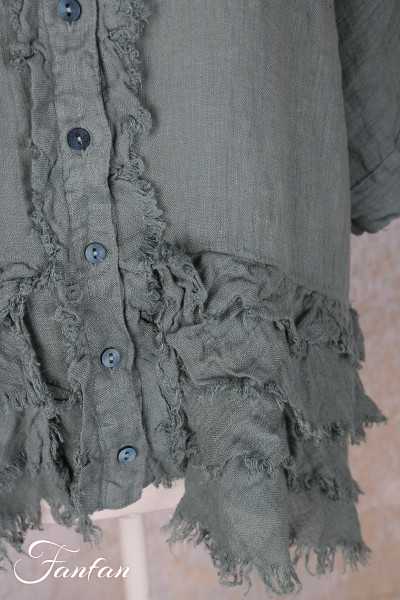 Grizas Blouse 52762-L6 en lin vert