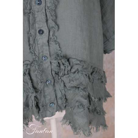 Grizas Blouse 52762-L6 en lin vert