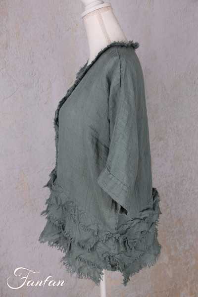 Grizas Blouse 52762-L6 en lin vert