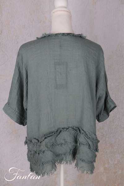 Grizas Blouse 52762-L6 en lin vert