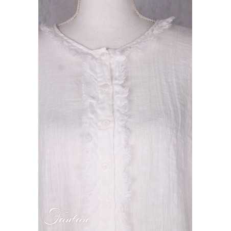 Grizas Blouse 52762-L6 en lin blanc
