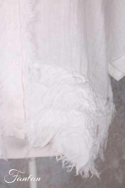 Grizas Blouse 52762-L6 en lin blanc