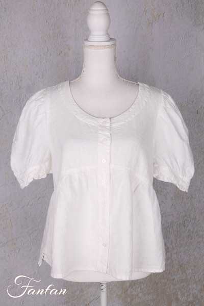Grizas Blouse 52735-L-532 en lin blanc