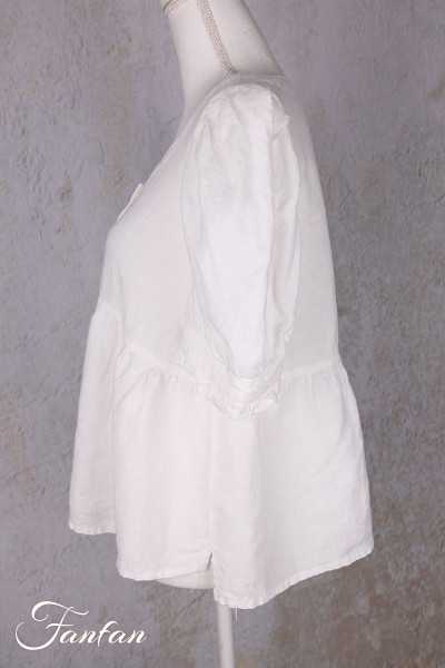 Grizas Blouse 52735-L-532 en lin blanc