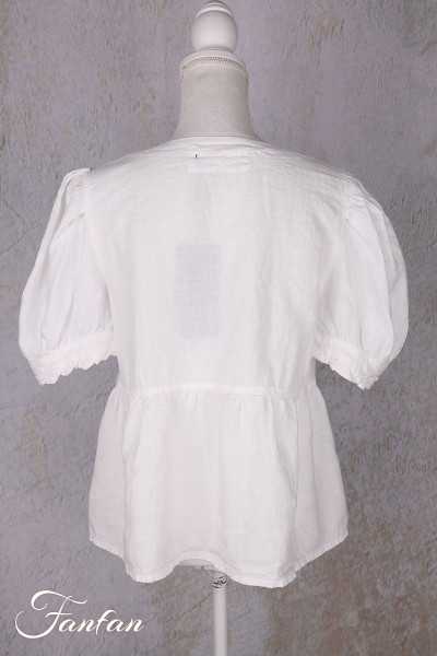 Grizas Blouse 52735-L-532 en lin blanc