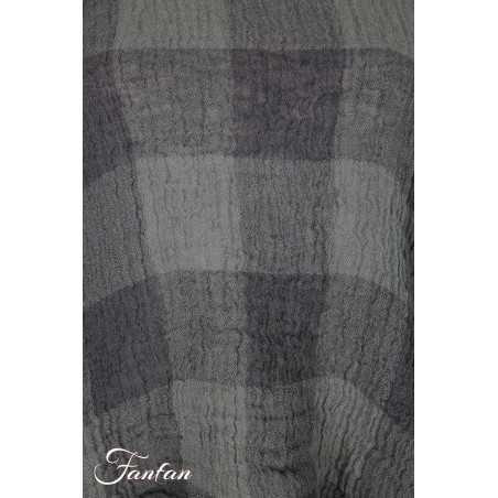 Grizas Top 52745-L-416 en lin gaufré vert