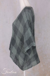 Grizas Top 52745-L-416 en lin gaufré vert
