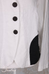 Grizas Veste 71390-L532-151-17 en lin blanc et noir