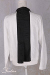 Grizas Veste 71390-L532-151-17 en lin blanc et noir