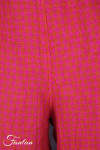 Grizas Pantalon 3858-L-422 en lin gaufré rouge et orange