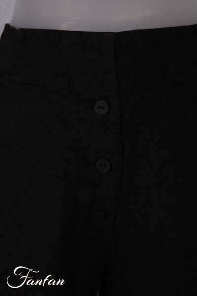 Grizas Pantalon en lin 3856-L257-T159 noir