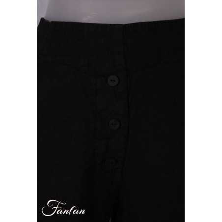 Grizas Pantalon en lin 3856-L257-T159 noir