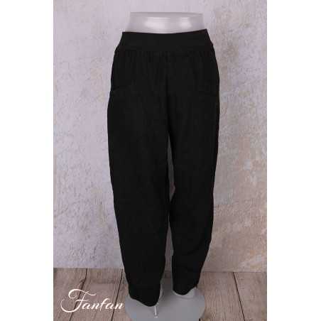 Grizas Pantalon en lin 3856-L257-T159 noir