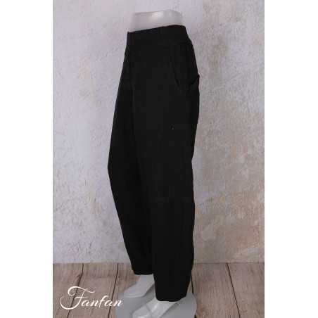 Grizas Pantalon en lin 3856-L257-T159 noir