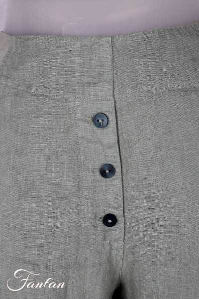 Grizas Pantalon en lin 3856-L257-T159 vert