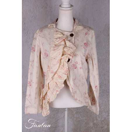 Les Ours Veste courte Anethi Liberty bouquet en popeline