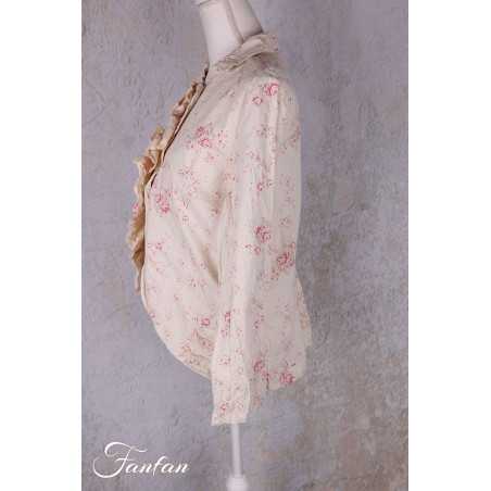 Les Ours Veste courte Anethi Liberty bouquet en popeline