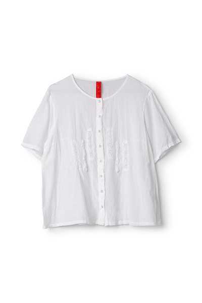 Ewa i walla Blouse Gun 44186 White Sushi voile