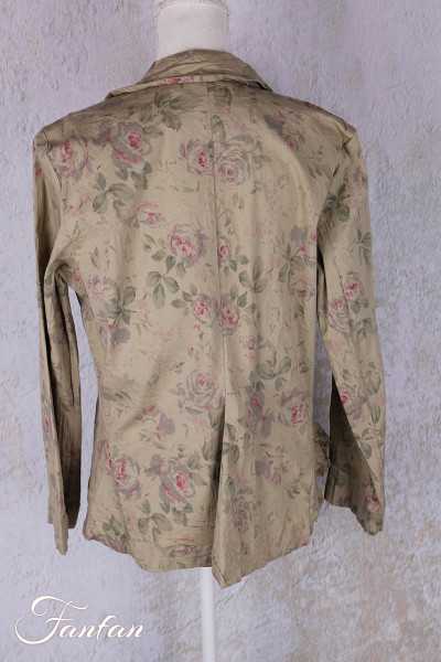 Les Ours Veste Anethi Fleurs verveine en popeline