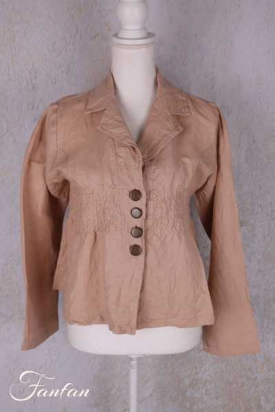 Les Ours Veste courte Agave Blush en lin