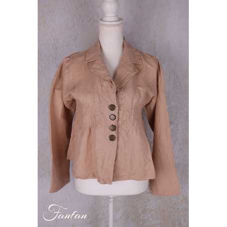 Les Ours Veste courte Agave Blush en lin