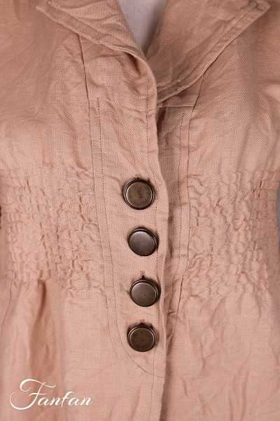 Les Ours Veste courte Agave Blush en lin