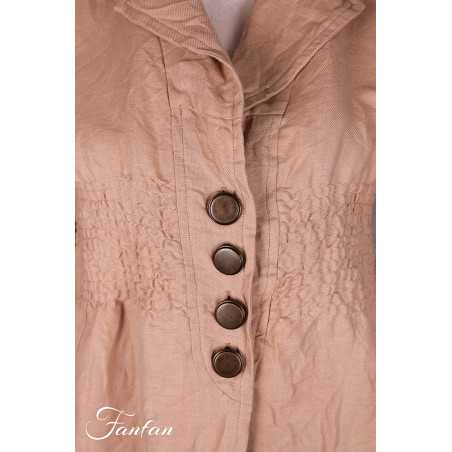 Les Ours Veste courte Agave Blush en lin