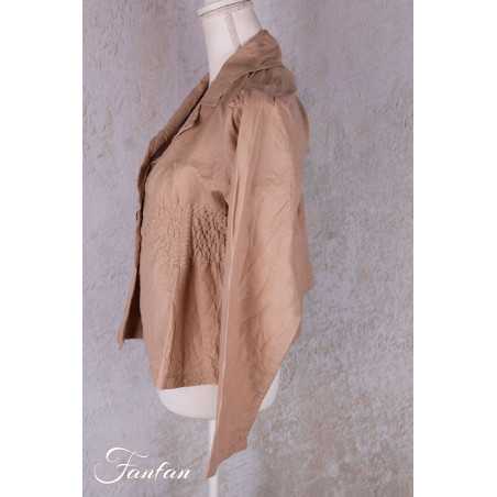 Les Ours Veste courte Agave Blush en lin