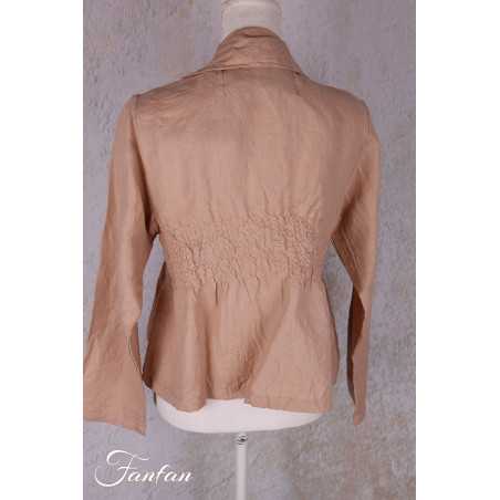 Les Ours Veste courte Agave Blush en lin