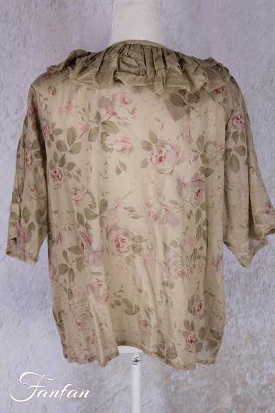 Les Ours Chemise Niki Fleurs Verveine voile de coton