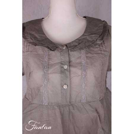 Les Ours Robe Yanaelle perle organza de coton